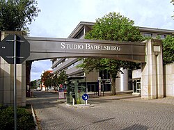Babelsberg Studio near Berlin gate with pedestrian island