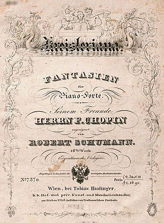 Title page from Schuman's Kreisleriana, Op. 16