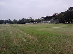 The Barrackpore racecourse and grandstand, now a large open field