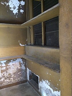 Inside a meat safe.
