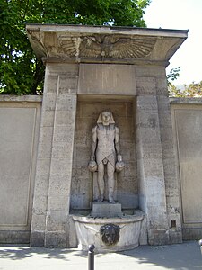 The Fontaine du Fellah (1806), on the rue de Sèvres, was inspired by Napoleon's Egyptian campaign.