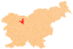 Location of the Municipality of Kranj in Slovenia