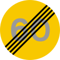 End of maximum speed limit