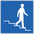 Pedestrian underpass to the right