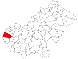 Location in Satu Mare County