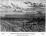 Sketch by John Walter Gregory from his expedition to East Africa in 1892-3. "[Mount] Kenya from the Kapte Plains west of Machakos"