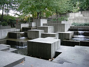 Freeway Park Fountain, Seattle, Washington, US, by Lawrence Halprin, 1976[279]