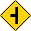 Side road on the left with priority