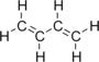 Full structural formula of 1,3-butadiene