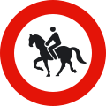 Entrada prohibida para caballos