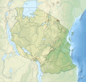 Map showing the location of Lake Manyara National Park