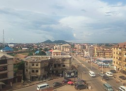 Abakaliki with Azugwu Hill in the background