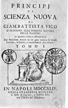 Giambattista Vico's La Scienza Nuova (The New Science), an influence on the structure of Finnegans Wake.