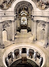 Tomb of Napoleon in a recess below the dome