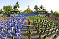 Myanmar performing traditional dance for the opening ceremony of the Thingyan Water Festival