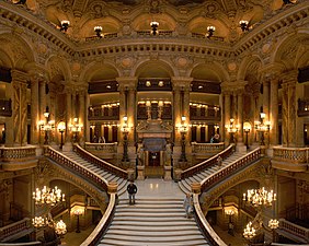 Grand stairs of the Palais Garnier, by Charles Garnier, 1860–1875[233]