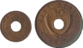 British East Africa 1 cent and 10 cent coins