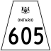 Highway 605 marker