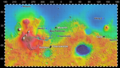 Map of actual (and proposed) Rover landing sites including Gale Crater.