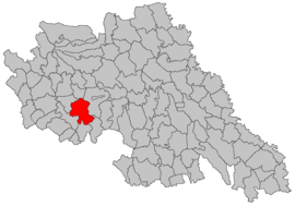 Location in Iași County