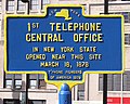 Image 19Historical marker commemorating the first telephone central office in New York State (1878) (from History of the telephone)