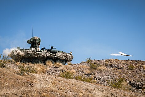 LAV-ATM firing TOW missile