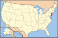 Map of the United States with New Jersey highlighted