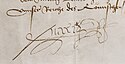 Maximilian I's signature