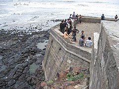 Castella de Aguada, a watchtower overlooking Mahim Bay, the Arabian Sea and the southern island of Mahim