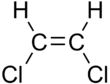 Skeletal formula of cis-1,2-dichloroethene