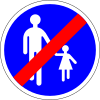 End of pedestrian lane