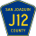 County Road J12 marker