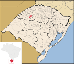 Location in Rio Grande do Sul state