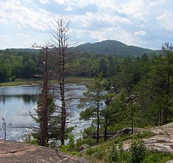 Hogback Mountain, part of the Huron Mountains, is located within Marquette Township.