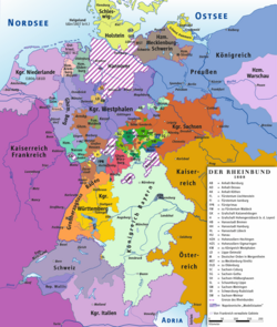 Map of the Principality of Salm within the Confederation of the Rhine in 1808. (South of Holland)