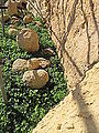 Stone spheres found at Ġgantija. Scholars suggest these were used to transport the enormous stone blocks for the temples.