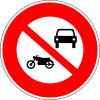 No motor vehicles except mopeds