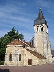 The Church of Saint-Laurent, in Neuvy-Pailloux