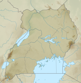 Map showing the location of Muhunga Central Forest Reserve