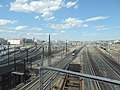 Amtrak WB passing Sunnyside Yd jeh by Jim Henderson, depicting Sunnyside Yard