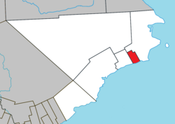 Location within Le Rocher-Percé RCM