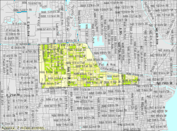 U.S. Census Bureau map showing CDP boundaries