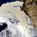 Image 2Wildfire smoke in atmosphere off the U.S. West Coast in 2020 (from Wildfire)