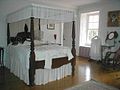 Traditional laced bed skirt, Sunbury, England