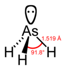 Skeletal formula of arsine