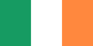 The flag of Ireland (1919). The green represents the culture and traditions of Gaelic Ireland.