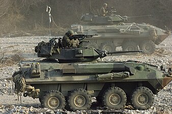 SLEP mods to a LAV-25 show new thermal shrouding over the exhaust