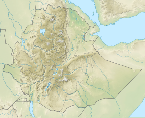 Map showing the location of Simien Mountains National Park