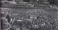 A Communist leader addressing survivors of the Long March