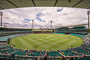 Cricket field (with the cricket pitch in the centre)